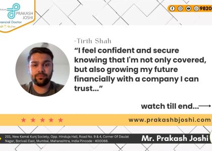 Prakash Joshi - Tirth Shah - Testimonial - English